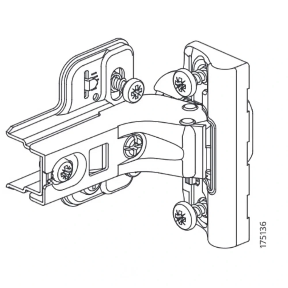 (2)x part 175136 Plate And Hinge with b-in Damper replacement for IKEA furniture